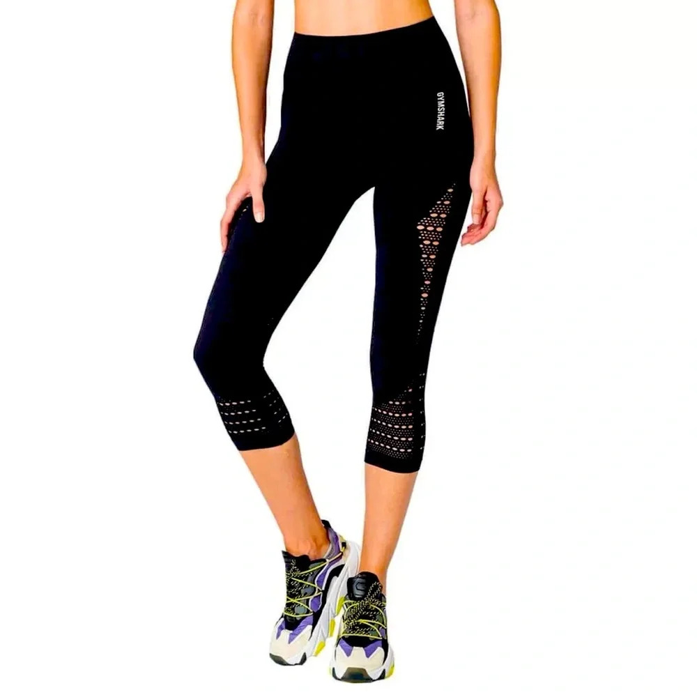 NWT Gymshark Energy Seamless Cropped Leggings Women’s Medium M Black New